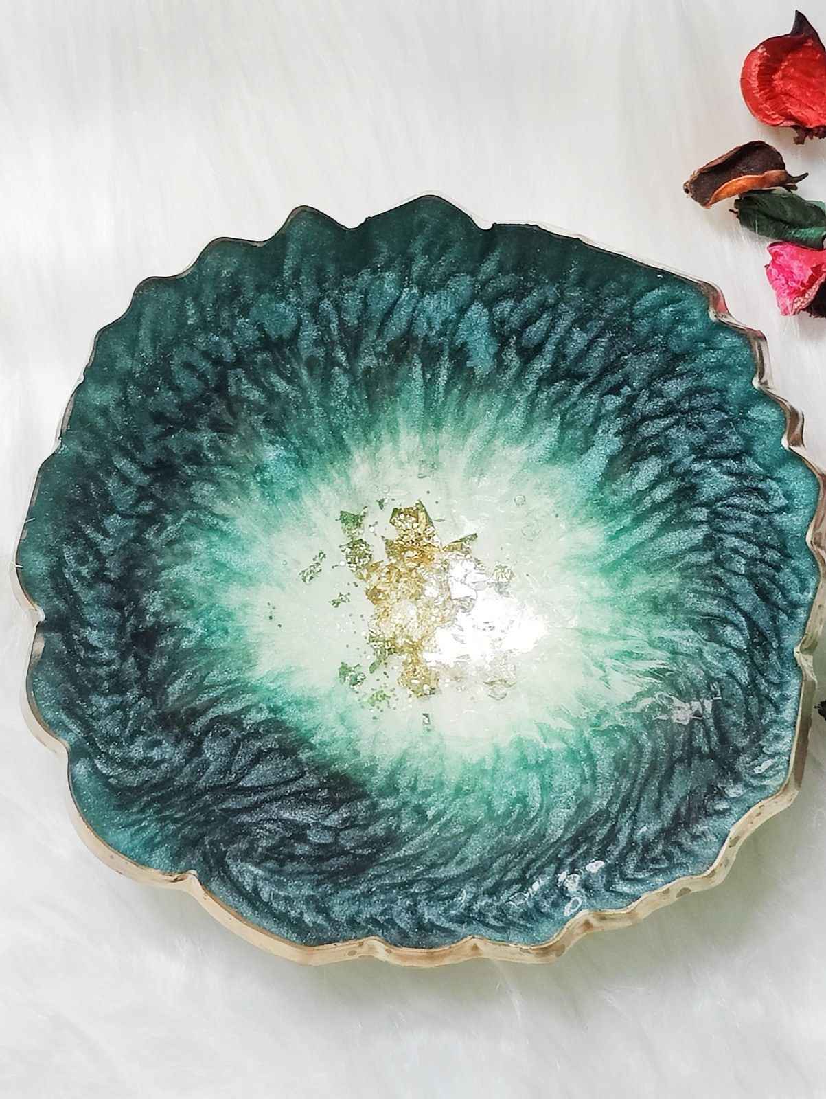 Petal Trinket Dish — Jade, view 1